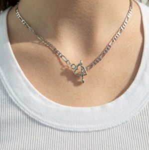 Brandy Melville Silver Heart Toggle Necklace